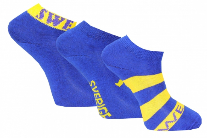 3-pack sverigesneakers i gruppen Strumpor / Ankelstrumpor | Kort skaft hos Gus Textil AB (917701r)