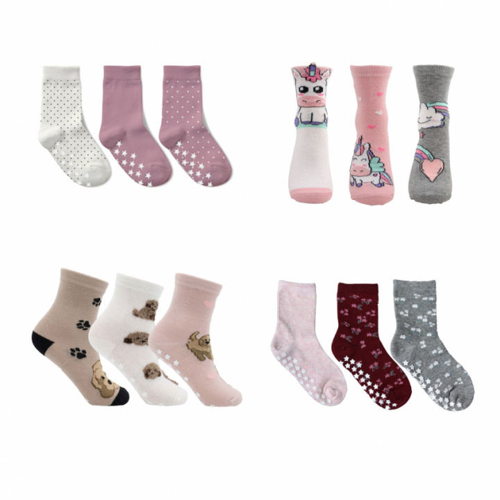 3-pack halkstrumpor barn i gruppen Strumpor / Barnstrumpor hos Gus Textil AB (920200r)
