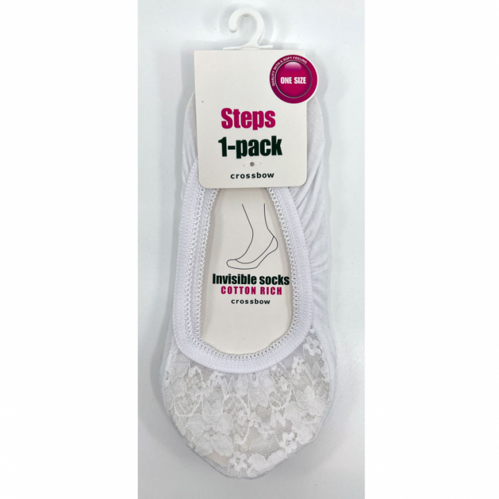 Steps med spets i gruppen Strumpor / Ballerinastrumpor hos Gus Textil AB (921081r)