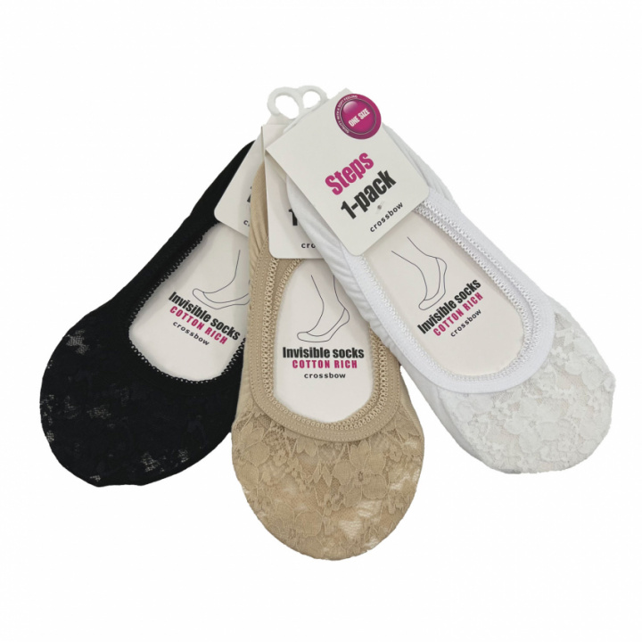 Steps med spets i gruppen Strumpor / Ballerinastrumpor hos Gus Textil AB (921081r)