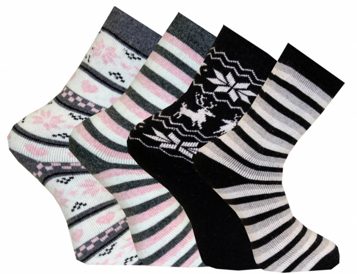 Varma strumpor Thermosocka med mönster i gruppen Strumpor / Roliga strumpor hos Gus Textil AB (921259r)