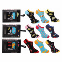 3-pack Millers strumpor roliga sneakers i presentask