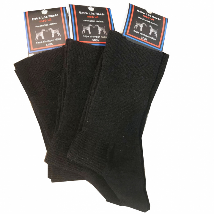 Superfynd! 3-pack strumpor extra lös resår ull i gruppen Fyndlåda! hos Gus Textil AB (923943r)